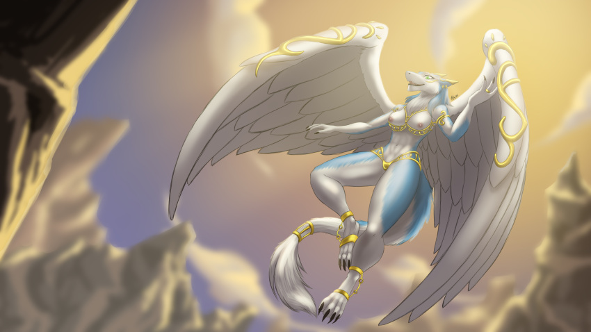 absurd_res angel breasts female flying hi_res kate_(disambiguation) sergal story wings