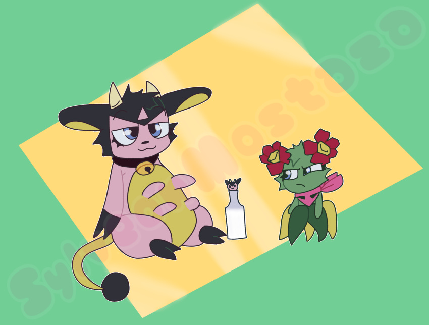 bellossom female female/female feral generation_2_pokemon hi_res miltank nintendo pokemon pokemon_(species) sylveonmostaza