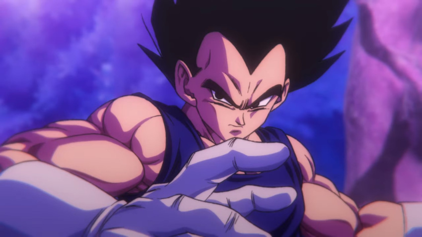 1boy dragon_ball dragon_ball_super dragon_ball_super_super_hero gloves highres iamthetrev muscular muscular_male solo solo_focus takahashi_yuuya_(style) vegeta