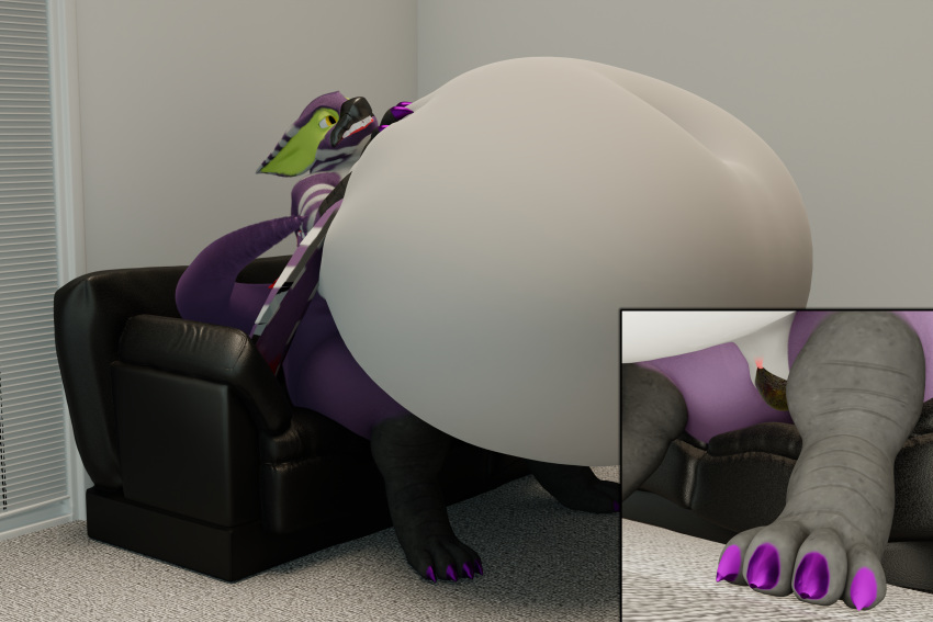 3:2 3d_(artwork) andromorph anthro belly belly_overhang big_belly blender_(software) blender_cycles capcom digital_media_(artwork) dragon egg flying_wyvern fur genitals hi_res hyper hyper_belly hyper_pregnancy intersex monster_hunter nargacuga navel nude obese obese_anthro overweight overweight_anthro oviposition painted_claws pregnant pregnant_andromorph pregnant_intersex pussy solo thiccacuga thick_thighs wide_hips wings wyvern