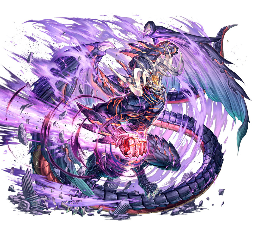 1other demon_horns demon_wings fire_emblem fire_emblem:_the_sacred_stones fire_emblem_heroes forehead_jewel formotis_(fire_emblem) glowing_fist horns incoming_attack official_art purple_scales sharp_teeth solo tail teeth tongue tongue_out wings yellow_eyes
