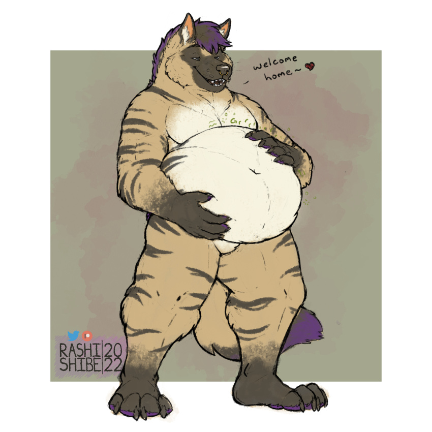 aardwolf belly digestion hi_res hyena mammal spud tumby vore welcome_home