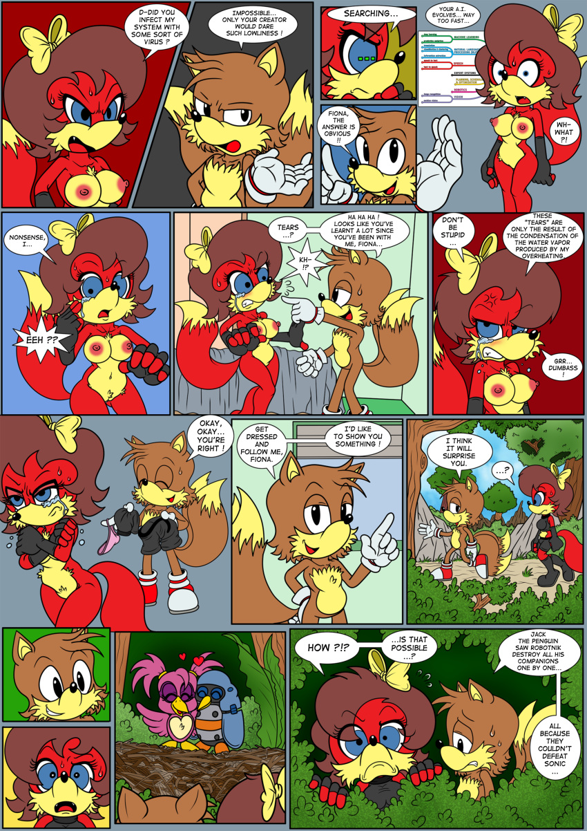 absurd_res archie_comics auto-fiona automaton canid canine canis comic dialogue domestic_dog english_text fellatio female fiona_fox fox genitals hi_res machine male mammal miles_prower oral penile raianonzika robot sega sex sonic_the_hedgehog_(archie) sonic_the_hedgehog_(comics) sonic_the_hedgehog_(series) text