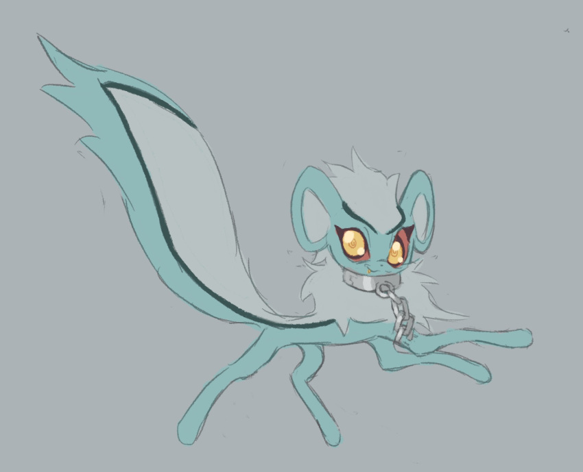 blue_body blue_fur female feral fur grey_background grey_body grey_fur hi_res jumpstart_games labbit1337 neopet_(species) neopets simple_background solo xweetok