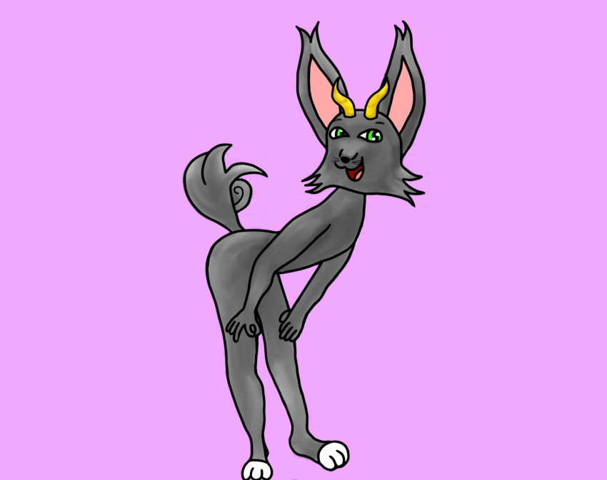 animal_humanoid anthro bavillabunn3 bavillathe4th bent_over digital_media_(artwork) hand_on_leg hi_res humanoid lagomorph lagomorph_humanoid leporid leporid_humanoid looking_at_viewer male mammal mammal_humanoid nude rabbit simple_background solo