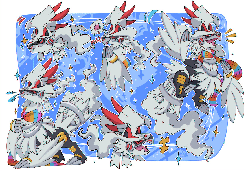 absurd_res ambiguous_gender fan_character feral fusion generation_1_pokemon generation_5_pokemon generation_7_pokemon hi_res legendary_pokemon mewtwo multicolored_scarf nintendo ouroborotter pokemon pokemon_(species) pokemon_fusion pokemon_mystery_dungeon rainbow_scarf reshiram scarf shaded silvally sketch sketch_page solo