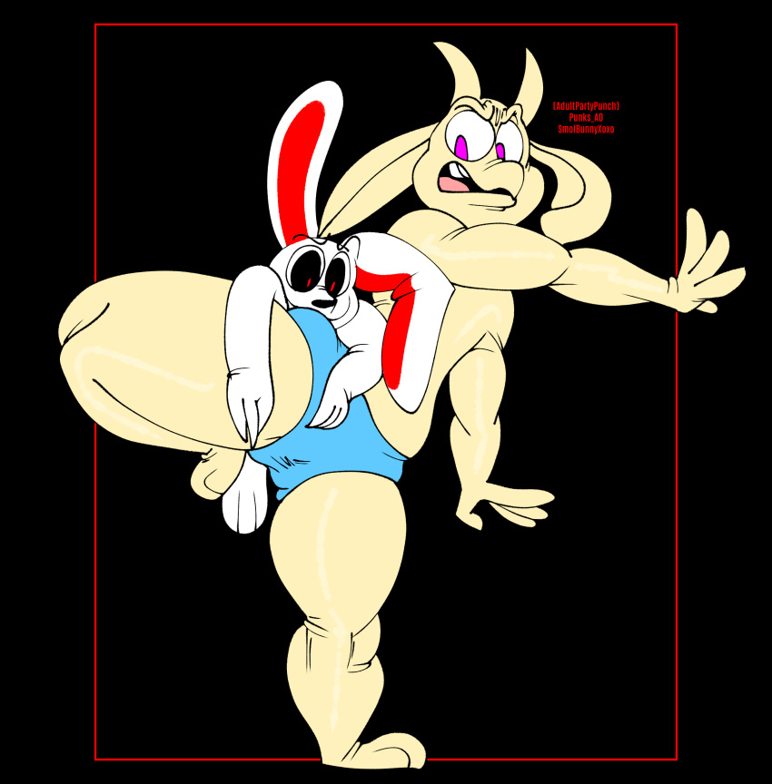 absurd_res adultpartypunch ambiguous_gender bottomwear chikn_nuggit clothing digital_media_(artwork) dragon female fwench_fwy_(chikn_nuggit) hi_res horn imminent_sex intersex intersex/male iscream_(chikn_nuggit) lagomorph leporid male male/female mammal nonbinary_(lore) nude panties rabbit simple_background size_difference thick_thighs underwear white_body yoga