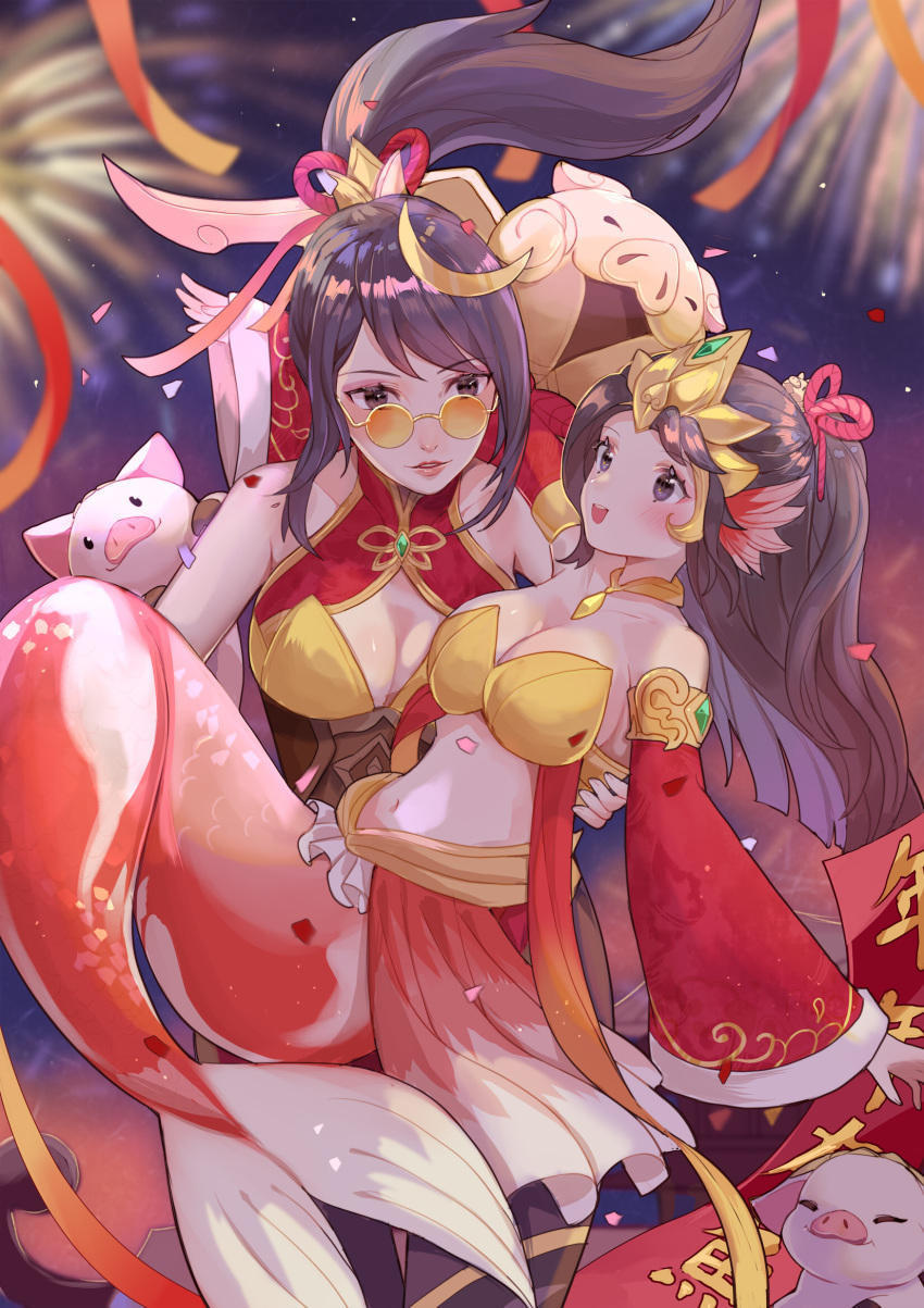 cleavage league_of_legends megane meowlian mermaid