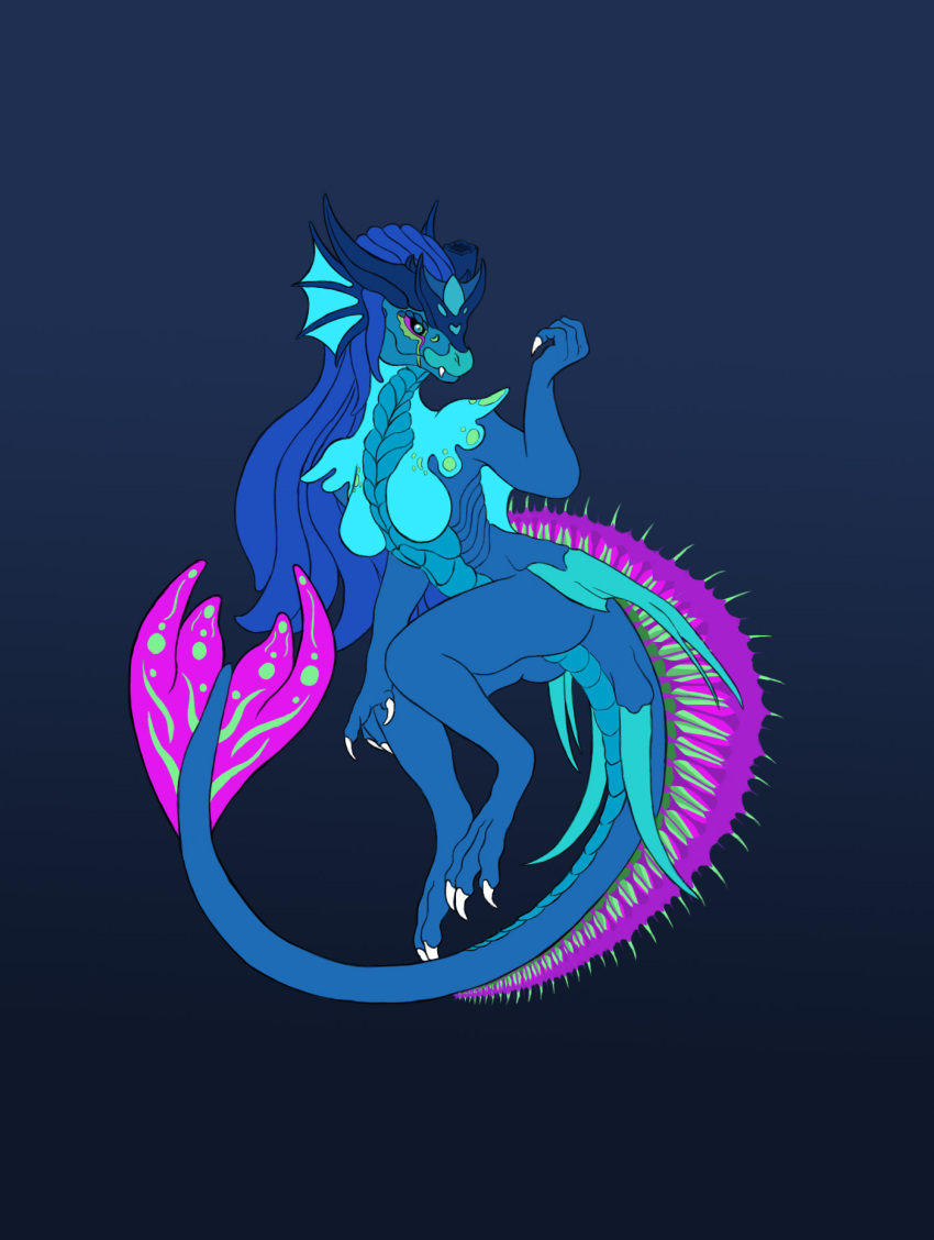 anthro deep_sea dragon female hi_res maliborg solo