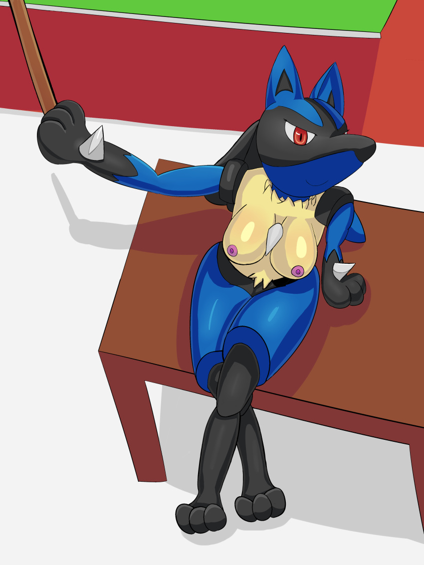 15roacxs absurd_res female generation_4_pokemon hi_res lucario nintendo pokemon pokemon_(species) solo