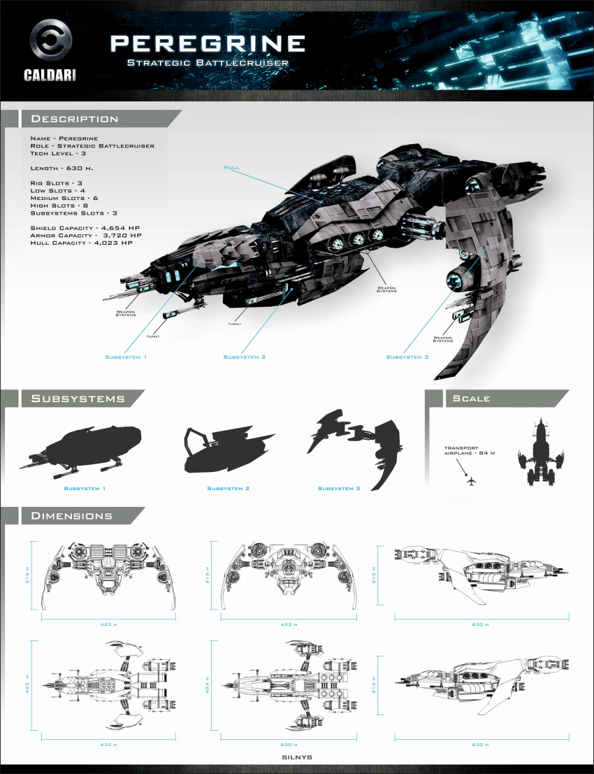 3d absurdres aircraft airplane artist_name autodesk_3ds_max_(medium) battlecruiser_(eve_online) caldari_state_(eve_online) cannon commentary concept_art english_text eve_online from_above from_behind from_below from_side glowing highres no_humans original photoshop_(medium) radio_antenna realistic science_fiction silnys spacecraft tech_3_ship_(eve_online) thrusters turret vehicle_focus