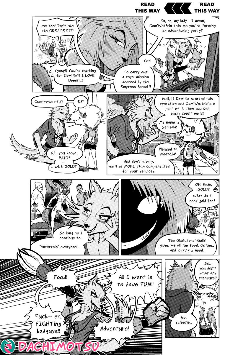abdominal_bulge accessory animal_humanoid anthro bed black_and_white blush bodily_fluids boots bottomwear breasts butt cam'wethrin canid canid_humanoid canine canine_humanoid cat_humanoid cheek_tuft clothing comic cum cum_in_pussy cum_inside dachimotsu dark_body dark_skin dinosaur english_text facial_tuft felid felid_humanoid feline feline_humanoid female feral fingerless_gloves footwear foursome furniture genital_fluids genitals gesture gloves greataxe group group_sex hair_accessory handwear hi_res human humanoid lagomorph lagomorph_humanoid legwear leporid_humanoid male male/female mammal mammal_humanoid manga mono_(dachimotsu) monochrome multi_breast orgy penis plushie rabbit_humanoid reptile right_to_left scalie scarf screentone serigala_(dachimotsu) sex skirt speech_bubble speed_lines spiral tail tail_motion tailwag text theropod thigh_boots thigh_highs thumbs_up treasure_chest tuft tyrannosaurid tyrannosaurus tyrannosaurus_rex vaginal we're_a_party_and_you're_invited! whiskers wolf_humanoid