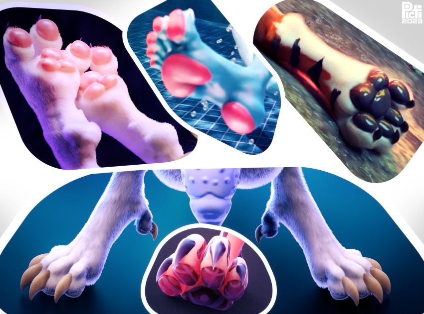 collage feet foot_focus hi_res pawpads paws picti soles toes