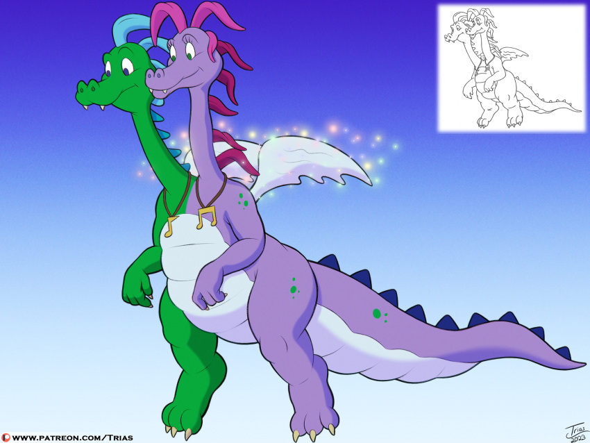 2_heads brother brother_and_sister dragon dragon_tales duo female flying hi_res hovering jewelry male male/female model_sheet multi_head on_model scalie sibling sister sparkles teenager trias western_dragon wheezie_(dragon_tales) wings young zak_(dragon_tales)