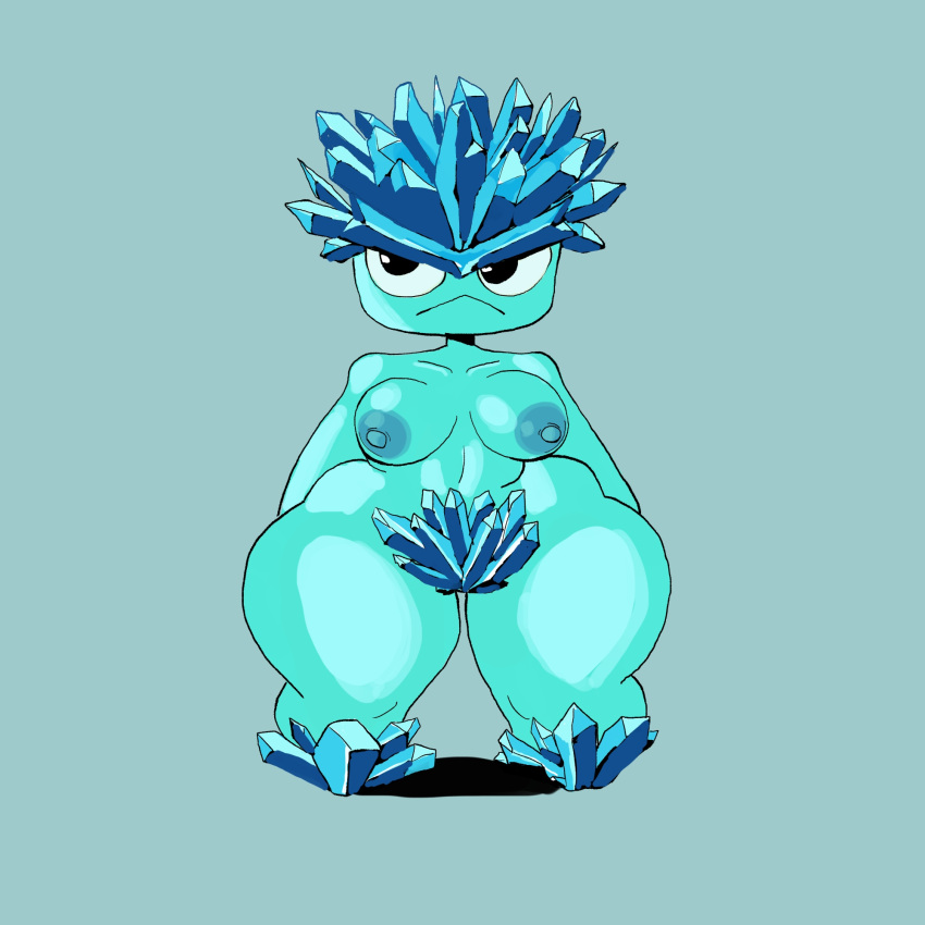 areola azllimaz black_eyes blue_areola blue_background blue_body blue_nipples bottom_heavy breasts electronic_arts elemental_creature elemental_humanoid female frown fungi_fauna fungi_humanoid fungus hi_res humanoid ice ice-shroom ice_creature ice_humanoid ice_pubes mineral_fauna mineral_humanoid mushroom mushroom_humanoid nipples nude plants_vs._zombies popcap_games short_stack simple_background solo thick_thighs unusual_pubes wide_hips