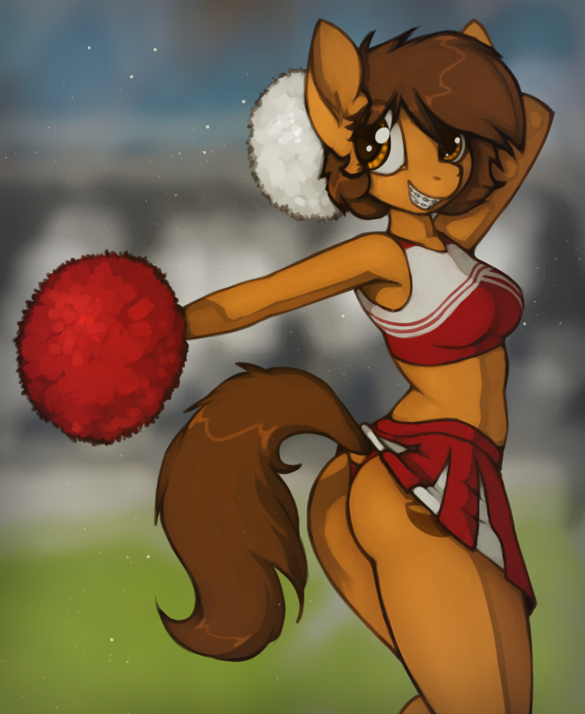 anthro cheerleader equid equine female hi_res horse mammal marsminer pony solo upskirt venus_spring