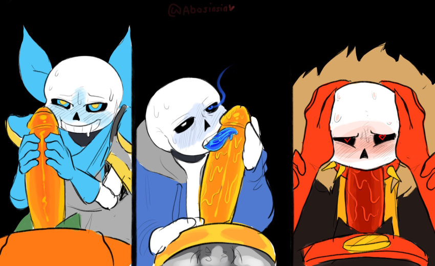 &lt;3 2021 abosinsin alternate_universe animated_skeleton blue_kerchief blush bone brother brothers clothing collar fellatio genitals handjob handwear hi_res hoodie humanoid incest_(lore) kerchief male male/male neckerchief oral papyrus_(underfell) papyrus_(underswap) papyrus_(undertale) penile penis sans_(underfell) sans_(underswap) sans_(undertale) sex sibling skeleton spiked_collar spikes tongue topwear undead underfell underswap undertale undertale_(series)