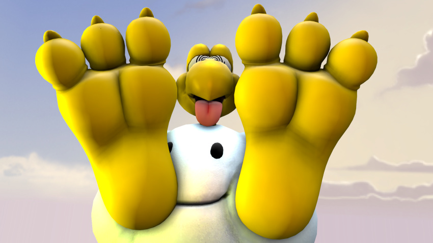 16:9 3_toes 3d_(artwork) ambiguous_gender anthro barefoot big_feet blank_stare claws closed_smile cloud cloud_(species) cloud_(super_mario_bros) cloudscape dazed digital_media_(artwork) exposed_chest feet floating foot_fetish foot_focus hi_res huge_feet hypnosis intelligence_loss koopa koopa_troopa light looking_at_viewer mario_bros mind_control mind_wipe mindless mouth_closed nintendo nude open_mouth photorealism plantigrade prometheusn4 ringed_eyes scalie shaded sitting sky sky_background smile solo spiral_eyes sunlight toe_claws toes tongue tongue_out widescreen yellow_body yellow_claws yellow_feet yellow_toes