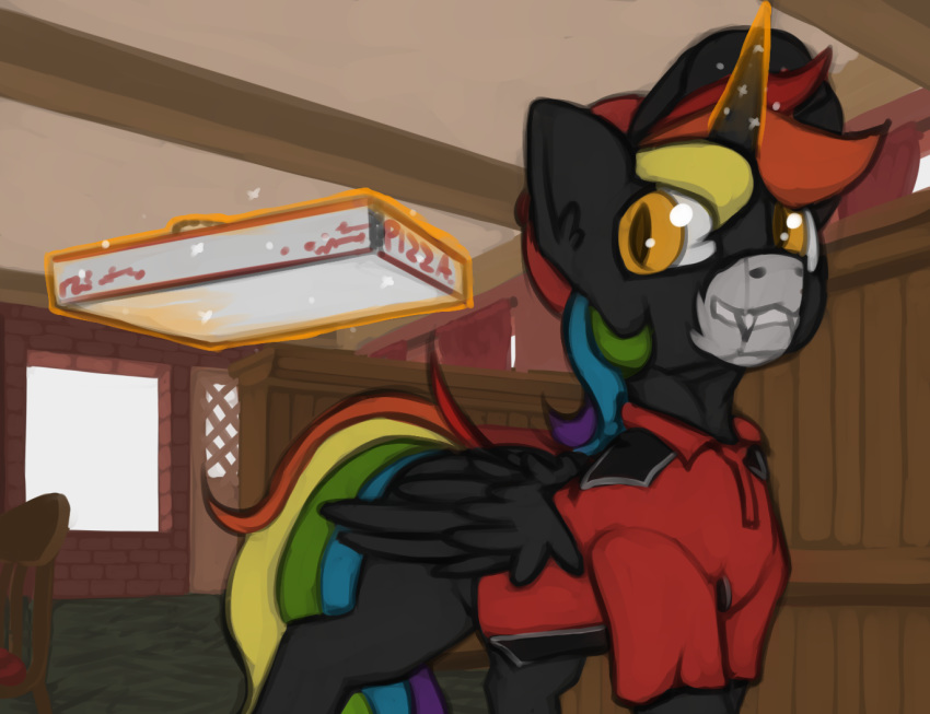 equid equine fan_character food horse mammal marsminer my_little_pony pizza pony rainbow_heart