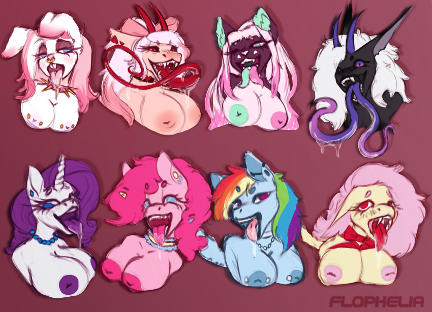 absurd_res anthro anthro_pred bodily_fluids body_modification body_mods breasts collection dash dashie drooling enna female female_pred flophelia flutterbat_(mlp) fluttershy_(mlp) forked forked_tongue friendship_is_magic hasbro hi_res horn invalid_tag lagomorph leporid maine_six mammal mawshots mouth_shot my_little_pony nipples open_mouth pinkie pinkie_pie_(mlp) rabbit rainbow rainbow_dash_(mlp) rarity_(mlp) saliva seductive sketch thesium tongue vore