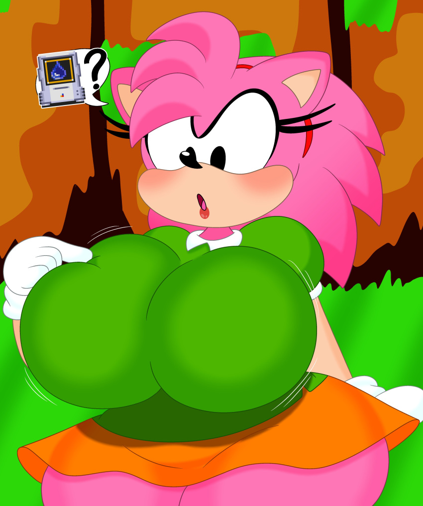 2023 3barts 4k absurd_res accessory amy_rose anthro big_breasts black_pupils blush bottomwear bouncing_breasts breast_jiggle breast_squish breasts classic_amy_rose classic_sonic_(universe) clothing curvaceous curvy_figure detailed_background digital_drawing_(artwork) digital_media_(artwork) eulipotyphlan eyelashes female fingers fur gloves hair hair_accessory hairband handwear hedgehog hi_res hourglass_figure huge_breasts jiggling mammal miniskirt motion_lines multicolored_body multicolored_fur open_mouth outside pink_body pink_fur pink_hair pupils sega simple_eyes skirt solo sonic_the_hedgehog_(series) squish tan_body tan_fur thick_thighs tongue two_tone_body two_tone_fur voluptuous wide_hips