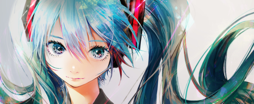 aqua_eyes aqua_hair close hatsune_miku osushimanchan vocaloid