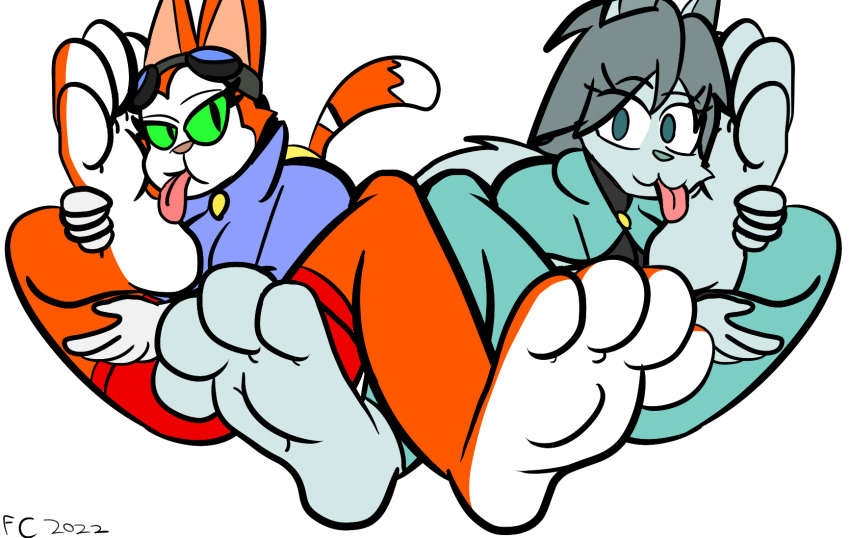 4_toes anthro big_feet blinx blinx_the_time_sweeper canid canine canis crossgender darkburst_(artist) domestic_cat duo dust:_an_elysian_tail dust_(elysian_tail) feet felid feline felis female female/female foot_fetish foot_lick foot_play frozarcold hi_res licking mammal microsoft soles toes tongue tongue_out wolf xbox_game_studios