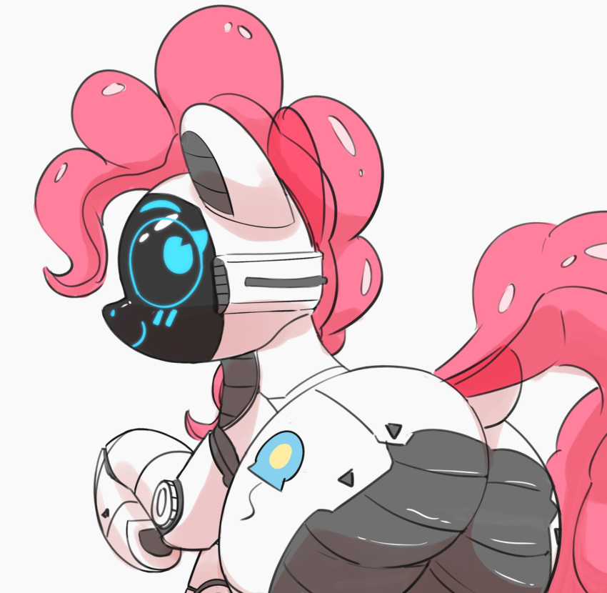 alternate_species big_butt big_ears black_body black_butt black_ears black_legs black_neck blue_eyes blue_face blush bubble_butt butt cutie_mark cybernetics cyborg dock equid equine female feral friendship_is_magic hasbro hi_res hooves horse kerfus looking_at_viewer looking_back looking_back_at_viewer machine mammal mane metallic_body multicolored_body multicolored_butt multicolored_ears my_little_pony one_leg_up pabbley pink_mane pink_tail pinkie_pie_(mlp) pony presenting presenting_hindquarters quadruped raised_leg rear_view robot robot_feral screen screen_face seductive simple_background smile smiling_at_viewer solo synthetic tail two_tone_body two_tone_butt two_tone_ears two_tone_legs two_tone_neck white_background white_body white_butt white_ears white_hooves white_legs white_neck wide_eyed wide_hips