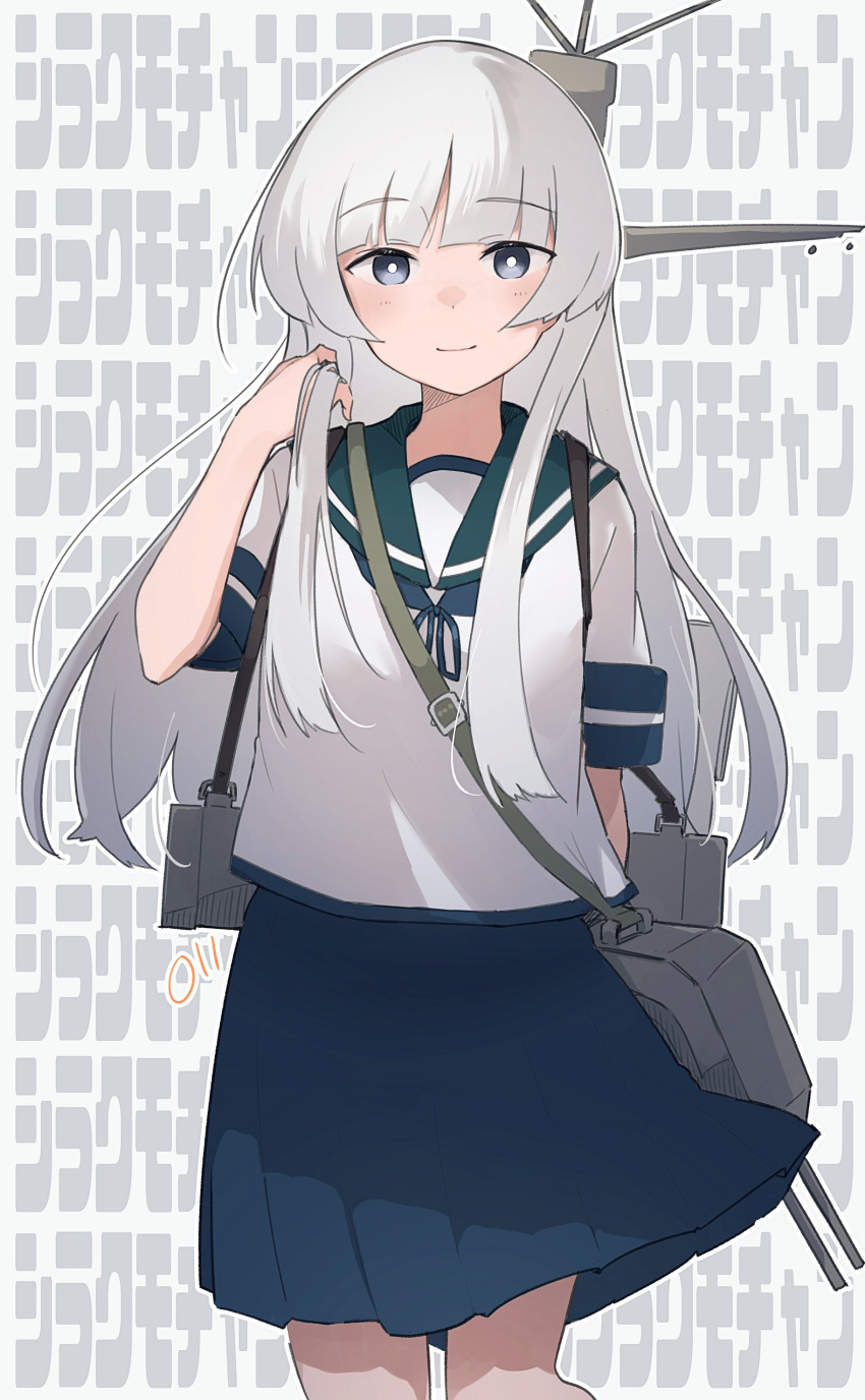 1girl absurdres grey_eyes grey_hair highres kantai_collection long_hair ma_rukan shirakumo_(kancolle) solo