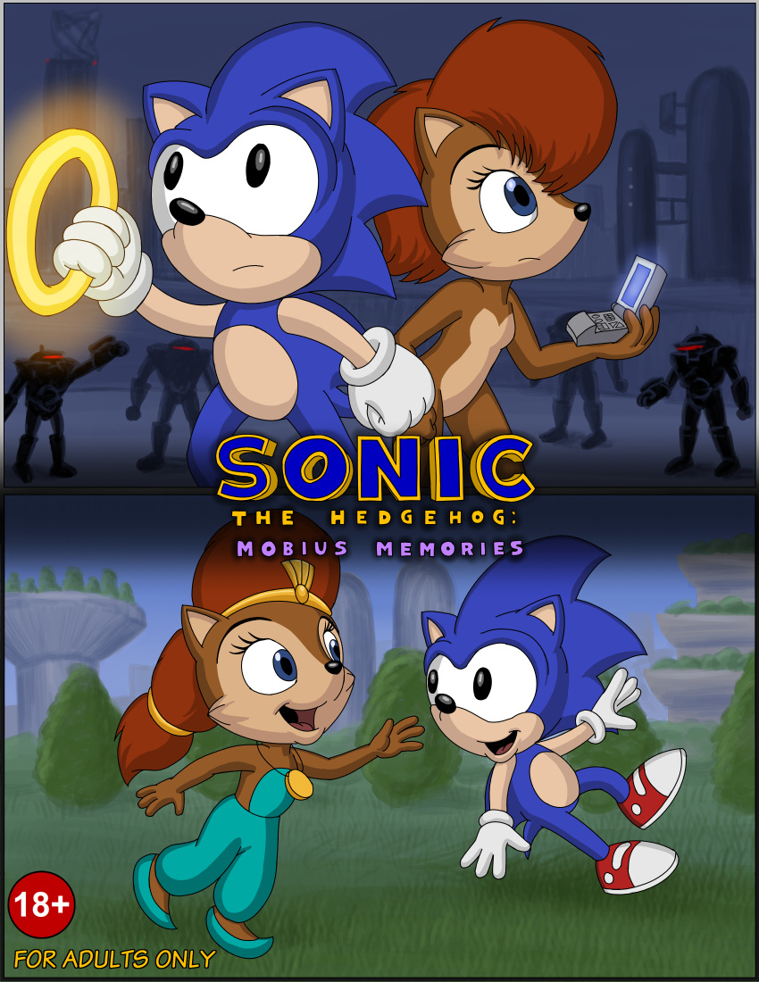 absurd_res anthro archie_comics cover cover_art cover_page device duo eulipotyphlan female flashback ground_squirrel hedgehog hi_res machine male mammal omatic ring robot rodent royalty sally_acorn sciurid sega sonic_the_hedgehog sonic_the_hedgehog_(archie) sonic_the_hedgehog_(comics) sonic_the_hedgehog_(series) whoreomatic young