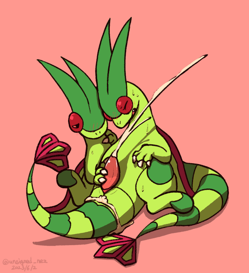 after_anal after_sex ambiguous_gender anal animal_genitalia animal_penis blush blush_lines bodily_fluids claws cum cum_from_ass cum_in_ass cum_inside cum_on_self cumshot curling_tail dragon duo ejaculation erection eyes_closed feral flygon generation_3_pokemon genital_fluids genitals half-closed_eyes handjob hi_res holding_shoulder male masturbation narrowed_eyes nintendo open_mouth orgasm penile penis pokemon pokemon_(species) scalie sex simple_background sweat tail tapering_penis unsigned_nez wet wet_penis wings