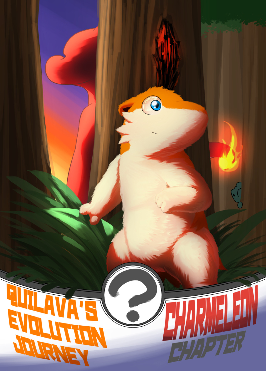 charmeleon comic darrow0 english_text fire forest generation_1_pokemon generation_2_pokemon hi_res nintendo plant pokeball pokemon pokemon_(species) pol quilava text totodile tree video_games yuel