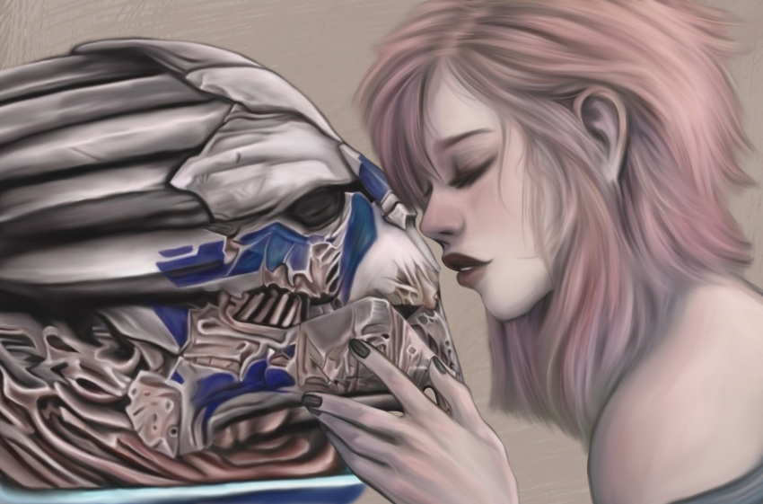 absurd_res alien bigl1463 duo female garrus hi_res human humanoid male male/female mammal mass_effect turian vakarian