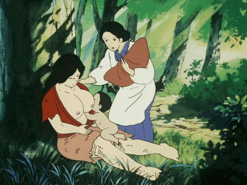 1980s_(style) animated animated_gif bouncing_breasts breasts corpse death hadashi_no_gen hiroshima lactation large_breasts madhouse nipples retro_artstyle ushio_asami_(hadashi_no_gen)