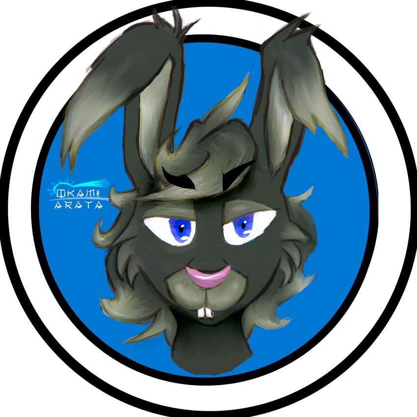 absurd_res anthro bunnie hi_res icon lagomorph leporid male mammal okamiarata rabbit solo