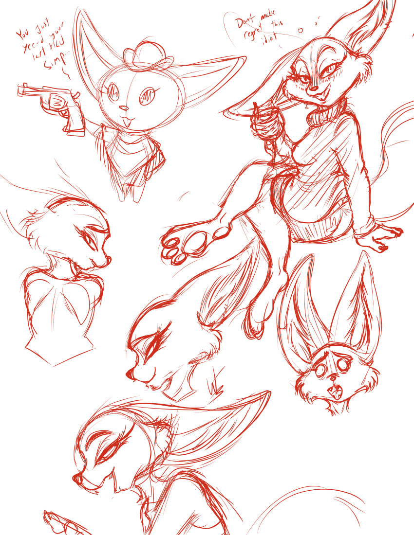 absurd_res aggretsuko canid canine concepts fenekko fennec fox hi_res mammal sanrio sketch text wastedtimeee