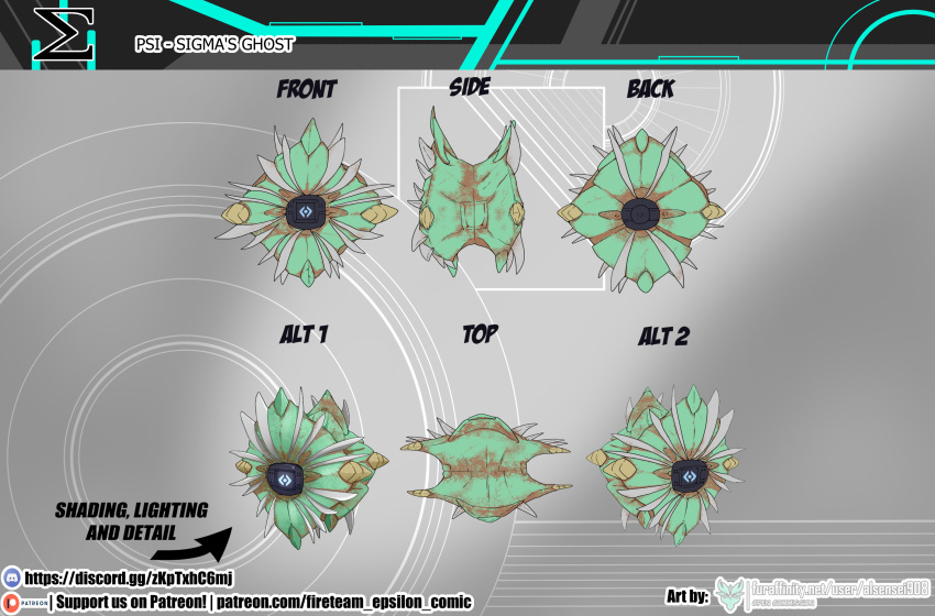 al_sensei908 comic destiny fireteam_epsilon ghost_(destiny) hi_res model_sheet psi_(ghost) video_games