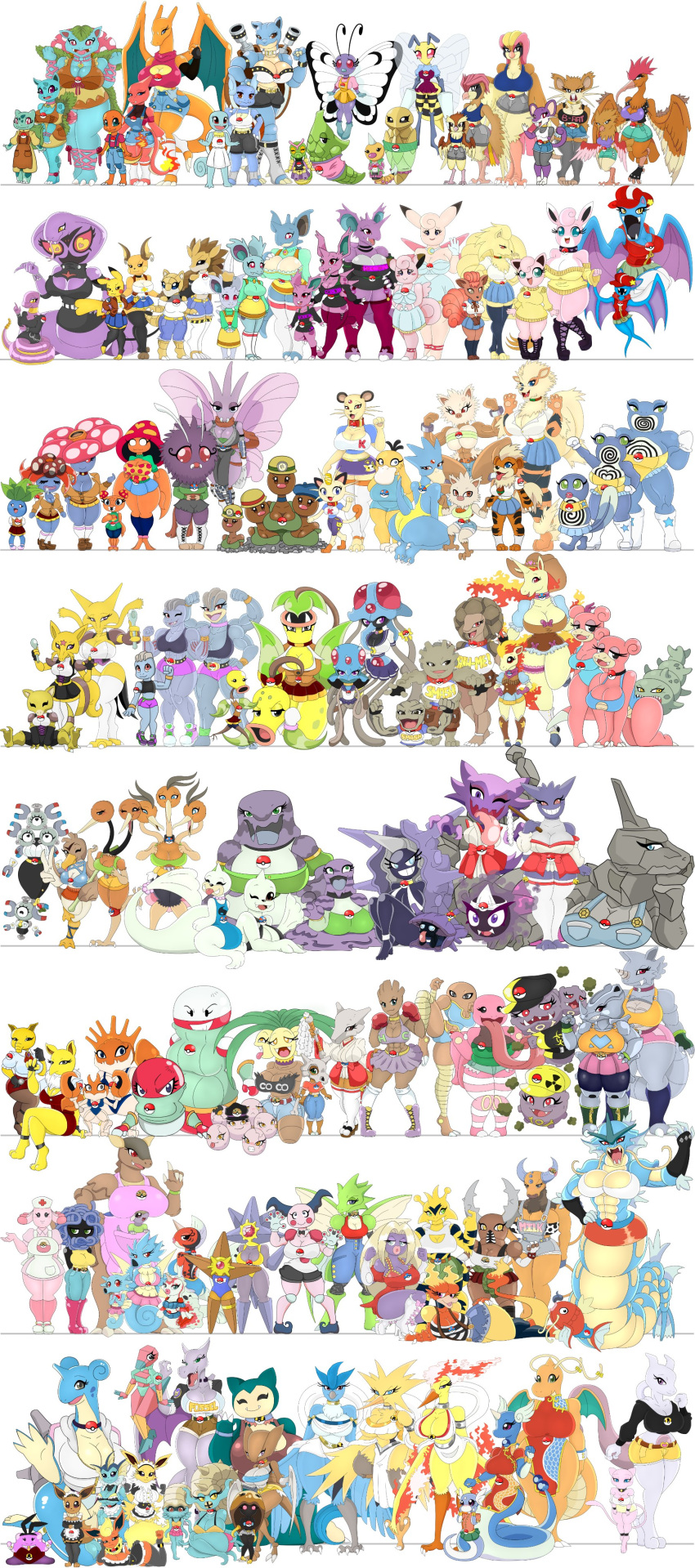 abra absurd_res aerodactyl alakazam antennae_(anatomy) anthro arbok arcanine armless armwear articuno beedrill bellsprout big_breasts black_body black_eyes blastoise blue_body blue_eyes bottomwear breasts brown_body brown_eyes bulbasaur butt butterfree caterpie chansey charizard charmander charmeleon claws clefable clefairy clothed clothing cloyster collar cubone dewgong diglett ditto_(pokemon) dodrio doduo dragonair dragonite dratini drowzee dugtrio eevee eeveelution ekans electabuzz electrode_(pokemon) exeggcute exeggutor farfetch'd fearow female flareon floating_hands footwear fossil_pokemon gastly generation_1_pokemon gengar geodude gloom_(pokemon) golbat goldeen golduck golem_(pok&eacute;mon) graveler green_body green_eyes grey_body grimer group growlithe gyarados handwear haunter hi_res hitmonchan hitmonlee horsea huge_breasts hypno_(pokemon) ivysaur jigglypuff jolteon jynx kabuto kabutops kadabra kakuna kangaskhan kingler koffing krabby lapras legendary_pokemon legless legwear lickitung machamp machoke machop magikarp magmar magnemite magneton mankey marowak meowth metapod mew_(pokemon) mewtwo moltres mr._mime muk nidoking nidoqueen nidoran nidoran♀ nidoran♂ nidorina nidorino ninetales nintendo oddish omanyte omastar onix orange_body orange_eyes pants paras parasect persian_(pokemon) pidgeot pidgeotto pidgey pikachu pinsir pokeball pokemon pokemon_(species) poliwag poliwhirl poliwrath ponyta porygon primeape psyduck purple_body purple_eyes raichu rapidash raticate rattata red_body red_eyes rhydon rhyhorn sandshrew sandslash scyther seadra seaking seel shellder shellder_(slowbro) shirt shorts size_difference skirt slowbro slowpoke smaller_female snorlax spearow squirtle starmie staryu taller_female tangela tauros tentacool tentacruel topwear urusee584 vaporeon venomoth venonat venusaur victreebel vileplume voltorb vulpix wartortle weedle weepinbell weezing white_body white_eyes wigglytuff wings yellow_body yellow_eyes zapdos zubat