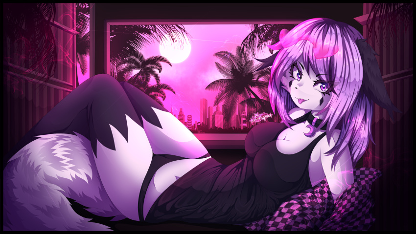 2023 absurd_res anthro artist_jellystripe breasts digital_media_(artwork) fanartist female furry hi_res invalid_tag jellystripe neon rossali_(character) solo synthwave vaporwave