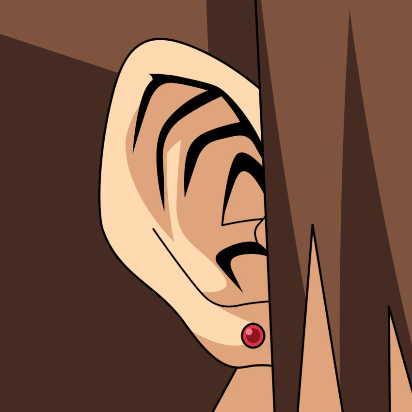 1boy brown_hair close-up ear_focus earrings highres jetix-chick jewelry male_focus solo yu-gi-oh! yu-gi-oh!_gx yuuki_juudai