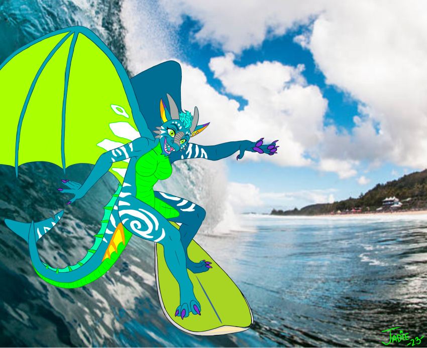 absurd_res bombastic female hi_res jackalbaby opal solo surfing