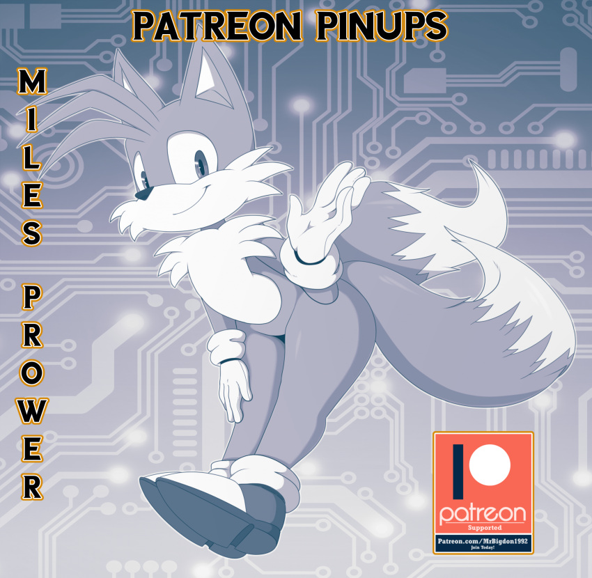 2_tails anthro bigdon1992 canid canine english_text fox hi_res male mammal miles_prower multi_tail patreon patreon_logo sega solo sonic_the_hedgehog_(series) tail text