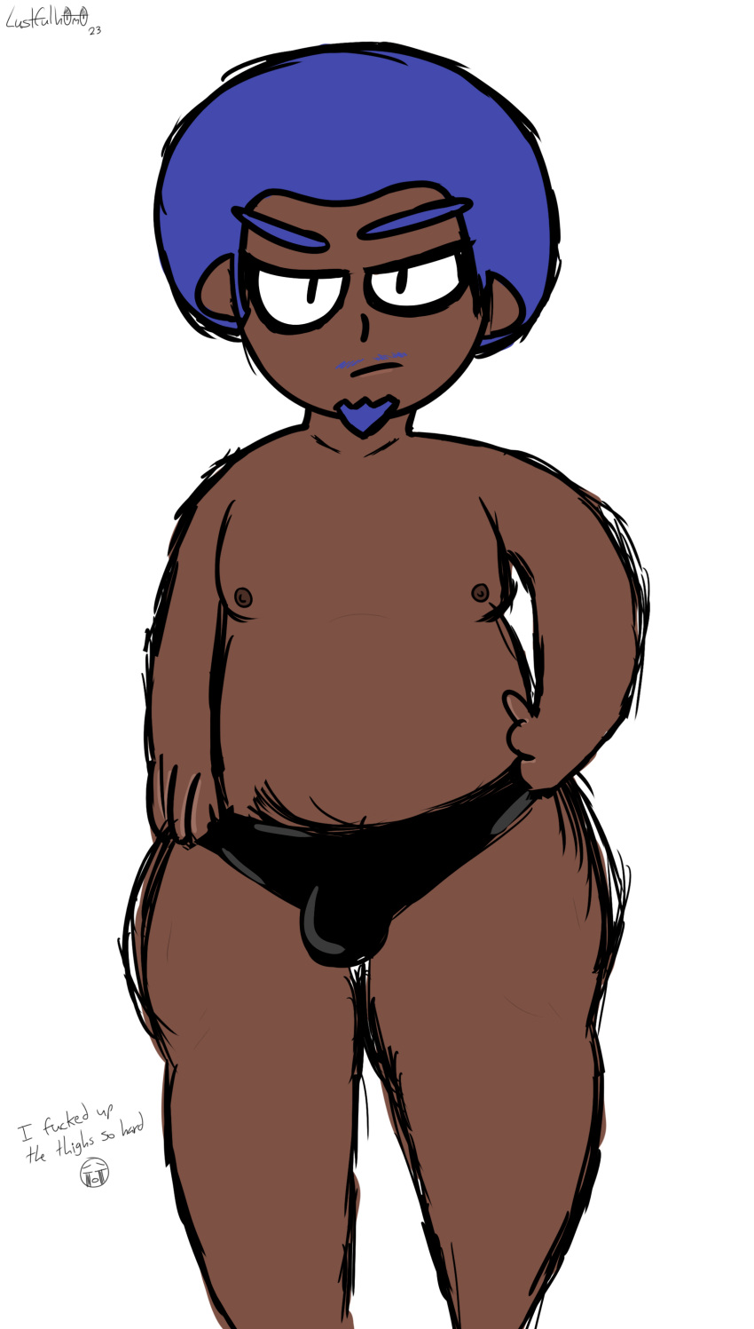 absurd_res afro animal_humanoid belly bulge cephalopod cephalopod_humanoid clothing colored hi_res humanoid looking_at_viewer lustfulh0m0 male marine marine_humanoid mollusk mollusk_humanoid nintendo nipples octarian octoling overweight sketch solo splatoon splatoon_(series) text underwear