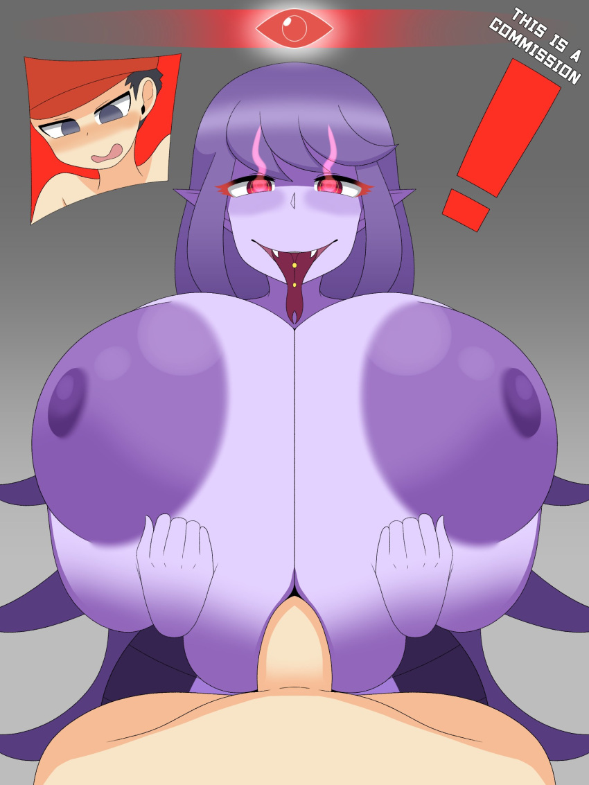 absurd_res alpha_pokemon animal_humanoid arbok big_breasts breast_play breasts clothing duo duskyer english_text eyelashes female first_person_view forked_tongue generation_1_pokemon genitals hair hat headgear headwear hi_res huge_breasts human humanoid humanoid_pointy_ears interspecies long_hair long_tongue looking_at_viewer male male/female mammal nintendo nipples penis pokemon pokemon_(species) pokemon_humanoid pokephilia purple_body purple_ears purple_hair purple_nipples purple_skin red_clothing red_hat red_headwear rei_(pokemon) reptile reptile_humanoid scalie scalie_humanoid sex snake_humanoid text titfuck tongue tongue_out
