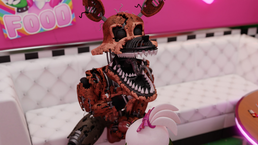 animatronic anonymous_artist anthro balls bodily_fluids captain carpet cum cum_in_mouth cum_inside cum_on_face cumshot cumshot_in_mouth cumshot_on_face duo ejaculation eyes_closed female five_nights_at_freddy's five_nights_at_freddy's:_security_breach five_nights_at_freddy's_4 foxofnightmares furniture genital_fluids genitals glamrock_chica_(fnaf) hand_on_penis hands-free hi_res hook hook_hand inside kneeling kneeling_oral_position kneeling_position led_light machine male male/female masturbation nightmare_foxy_(fnaf) on_model oral oral_masturbation orgasm orgasm_face orgasm_from_oral penis pink_wall red_body robot scottgames sex sharp_teeth sitting sofa steel_wool_studios table teeth tongue tongue_out white_body