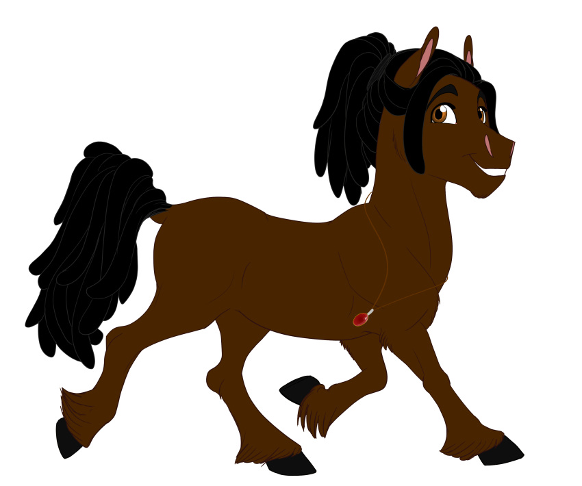 absurd_res alpha_channel alternate_species black_mane brown_body brown_eyes brown_fur dreadlocks earth_pony earthsong9405 equid equine feral fur hair hasbro hi_res horse jewelry looking_at_viewer male mammal mane my_little_pony necklace pony ponytail quentin_(zylo24) simple_background smile solo transparent_background trotting