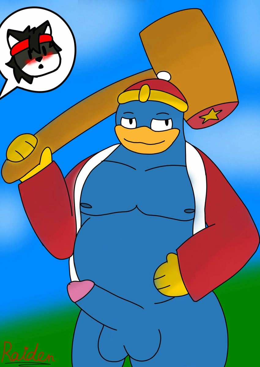 anthro hi_res king_dedede kirby kirby_(series) male male/male nintendo pubes raidenhorny75 solo