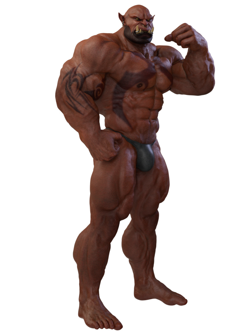 abs biceps clothed clothing garrosh_hellscream hi_res humanoid humanoid_pointy_ears m.freak male muscular muscular_humanoid muscular_male nipples orc pecs solo tattoo underwear underwear_only vein veiny_muscles