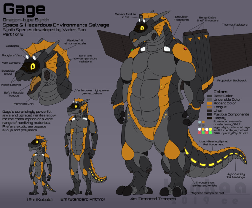 dragon gage jet_pack kobaltsilverstar kobold machine male mecha radiator robot scalie space spacesuit spherical-wolf synthetic tankaakumawani vader-san western_dragon