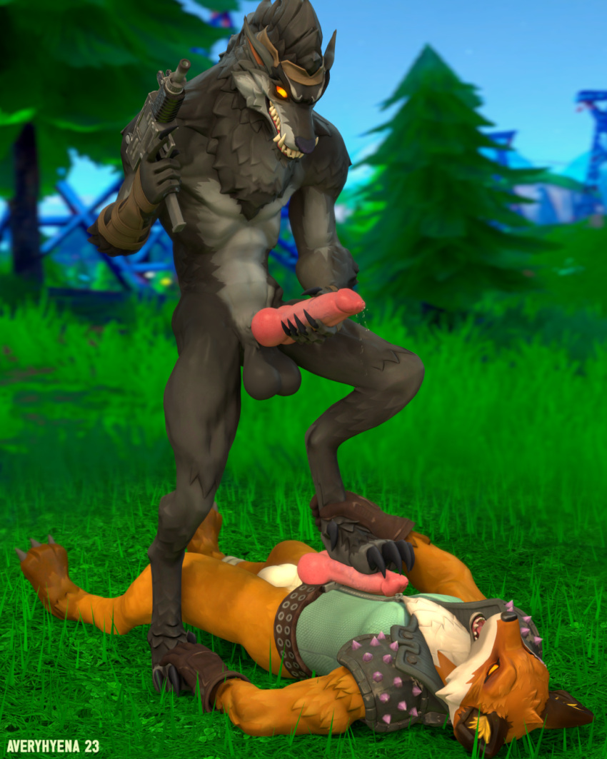 2022 3d_(artwork) 4:5 animal_genitalia animal_penis anthro anthro_on_anthro averyhyena balls barefoot big_balls big_penis bodily_fluids bottomless canid canine canine_genitalia canine_penis canis claws clothed clothing digital_media_(artwork) dire_(fortnite) dominant dominant_male dripping duo epic_games erection feet fennix_(fortnite) foot_fetish foot_on_penis foot_play footjob fortnite fox fur genital_fluids genitals glowing glowing_eyes hi_res hindpaw interspecies knot looking_pleasured lying male male/male male_on_anthro mammal masturbation nude on_back outside pawpads paws penile penile_masturbation penis precum precum_drip public sex source_filmmaker standing submissive submissive_male toe_claws toes were werecanid werecanine werewolf wolf